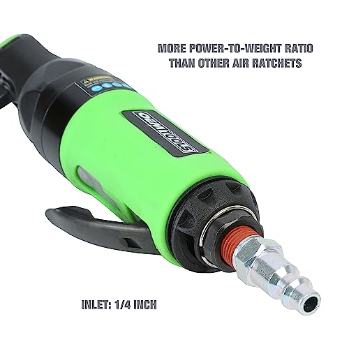 OEMTOOLS 24415 1/4" Drive Super Duty Air Impact Ratchet, Max Torque of 50 Lb/Ft, 700 RPM Power Ratchet Wrenches, Compact And Lightweight Pneumatic OEMTOOLS