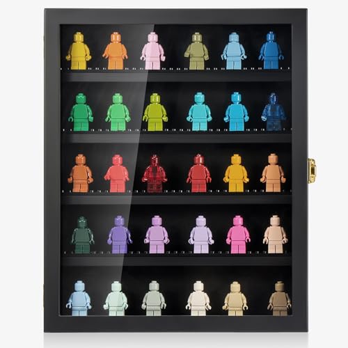 TJ.MOREE Minifigure Display Case for Collectibles, Mini Figure Display Case Wall Mount, 11 x 13.4 inches Black TJ.MOREE