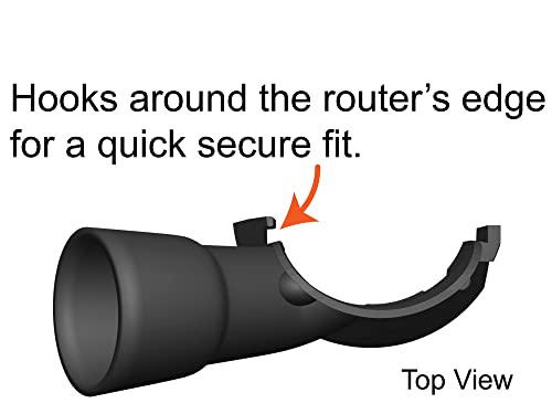 Trim Router Hose Adapter, Compatible with DeWalt DCW600 and DWP611 to Festool 27mm and 36mm Hose, Black WoodArtSupply