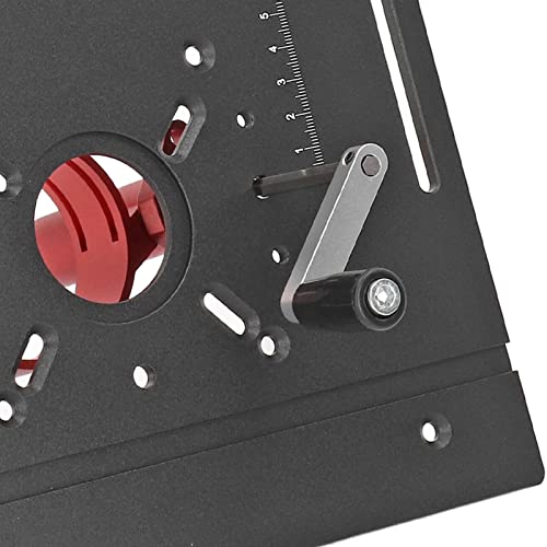 Router Table Lfit Plate, 63.8-65mm Clamping Range 47mm Good Stability Router Lift Manual Lifting Aluminum Alloy Stainless Steel Standard Design for Kadimendium