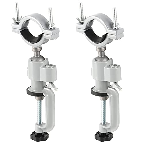 MAHIONG 2 Packs 2 Inch Bench Clamp Vise Grinder Holder, 360 Degree Aluminium Alloy Electric Universal Stand Holder Table Clamp Vise for Woodworking MAHIONG