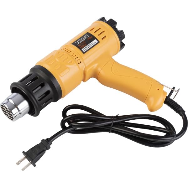 Heat Gun - Dual Temperature Heating Gun with 122-1112°F Range, Overload Protector, and 4 Nozzles for Crafts, Shrink Tube or Paint Removal by Stalwart Stalwart