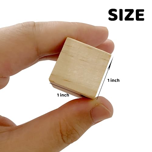 MUXGOA Unfinished Wooden Cubes,Pack of 50 Wood Blocks for Crafting,1 Inch Wood Square Blocks for Crafts Making & DIY Projects & Decor MUXGOA