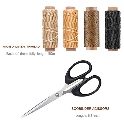 VENCINK Bookbinding Kits, Bookbinding Supplies Hand Book Binding Starter Tools Set with Genuine Bone Folders, Paper Awl, Large-Eye Needles, Waxed VENCINK