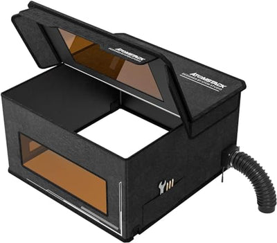 ATOMSTACK FB2 Laser Engraver Enclosure 30" X 29" X 17" with Exhaust Vent & Pipe, Fireproof Dustproof Foldable Protective Cover Odor Noise Reduction