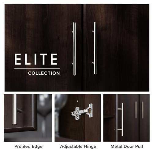 Prepac Elite 32" Espresso Storage Cabinet with Adjustable Shelves Prepac