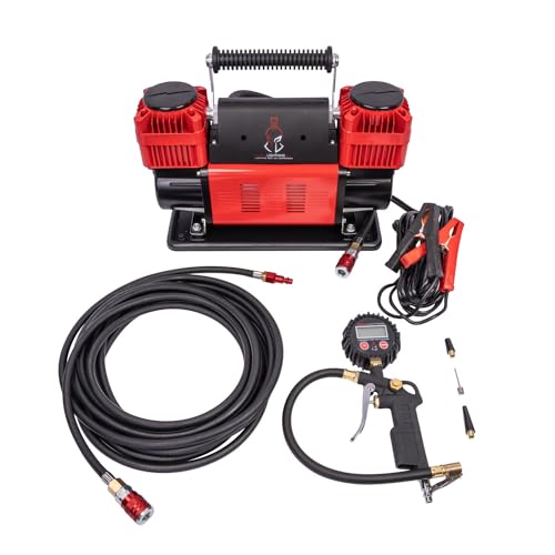 Thor's Lightning Bolt Portable 12v True Dual Air Compressor 10.6 CFM with Digital Pressure Gauge, Single-Tire Inflator/Deflator Air Gun Thor's Lightning Air Systems