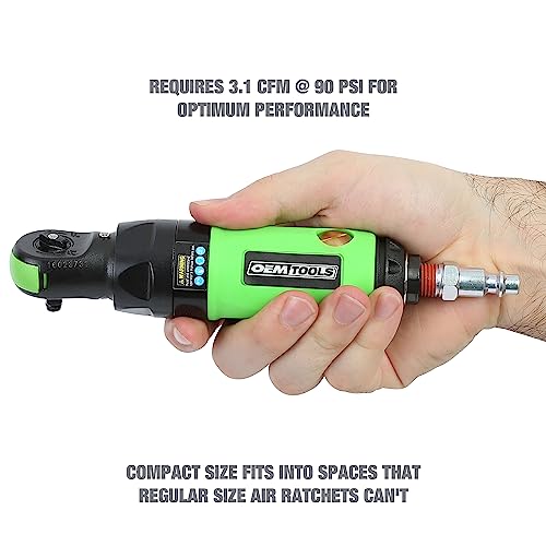 OEMTOOLS 24415 1/4" Drive Super Duty Air Impact Ratchet, Max Torque of 50 Lb/Ft, 700 RPM Power Ratchet Wrenches, Compact And Lightweight Pneumatic OEMTOOLS