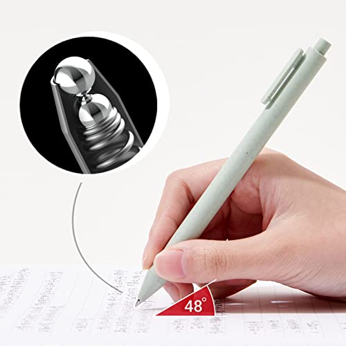 Kaco Eco Friendly Pens 4 Pieces Cute Colorful Gel Ink Pens with Black Ink Retractable Colored Pen Set Office School Supplies Statonary Kaco