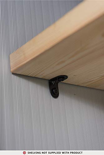 Keter Premier Tall 4.6 x 5.6 ft. Resin Outdoor Storage Shed with Shelving Brackets for Patio Furniture, Pool Accessories, and Bikes, Grey & Black Keter