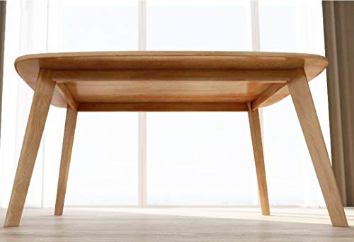 WoodShine Mid Century Modern Real Solid Wood Dining Table, Working Desk,47 Inch,Natural… WoodShine