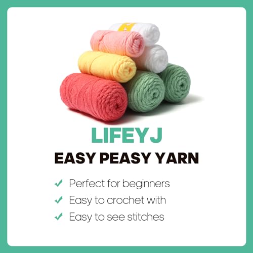 LIFEYJ Crochet Kit for Beginners,Beginner Crochet Kit for Adults Kids,Gifts for 5 6 7 8 9 10 Year Old Girl,Girls Toys Age 6-8,Teen Gift Birthday LIFEYJ