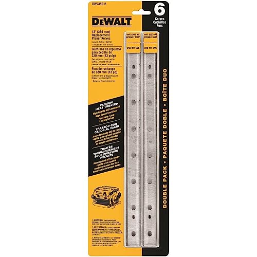 DEWALT Planer Blades, Heat Treated, Double Sided, 13-Inch, 2-Pack (DW7352-2) DEWALT