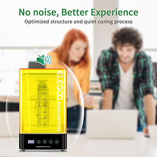 ELEGOO Mercury Plus 2.0 Wash and Cure Station, Upgraded 2 in 1 Design Washing UV Resin Curing Machine with Washing Container and Busket for ELEGOO