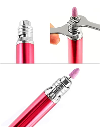 QWORK Air Micro Grinder, 1/8" Mini Pencil Polishing Cutting Tool Pneumatic Pencil Die Grinder, 65000 RPM Free Speed QWORK