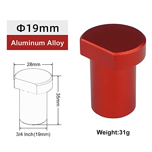 4 Pack Aluminum Alloy Bench Dogs Woodworking Clamp for 3/4 Inch (19mm) Dog Hole (Red) DDWT