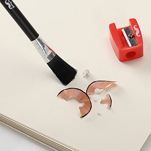 Mr. Pen- Eraser Pencil with Brush, 3 pcs, 2 Eraser Pencils with Brush and 1 Sharpener, Pencil Brush Eraser, Pencil Eraser with Brush, Eraser Pencils Mr. Pen