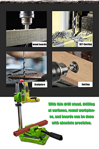 Vertical Drill Stand, Spindle Collar Diameter 38mm-43mm, Attachable to Electric Drills, 2.5 Inch Mivis with Vise, 90 Degree Adjustable Electric Drill YANBORUI