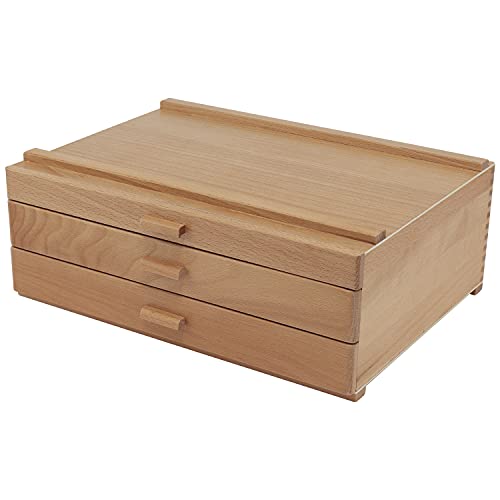HG Art Concepts Artists Storage Chests - Premium Studio Organizer for Paint Tubes, Brushes, Pecils, Markers, & More! - 3 Drawer HG Art Concepts