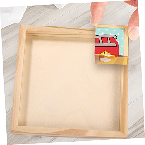 Unomor 8 Pcs Toys Puzzle Wooden Trays Unfinished Wood Serving Unfinished Wood Tray Unfinished Wooden Tray Toy Holder Wood Serving Tray Sundries Unomor