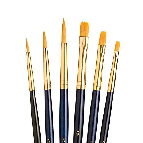 Princeton Art & Brush Princeton Real Value, Series 9100, Paint Brush Sets for Acrylic, Oil & Watercolor Painting, Syn-Gold Taklon (Rnd 1, 3, 5, Princeton Art & Brush