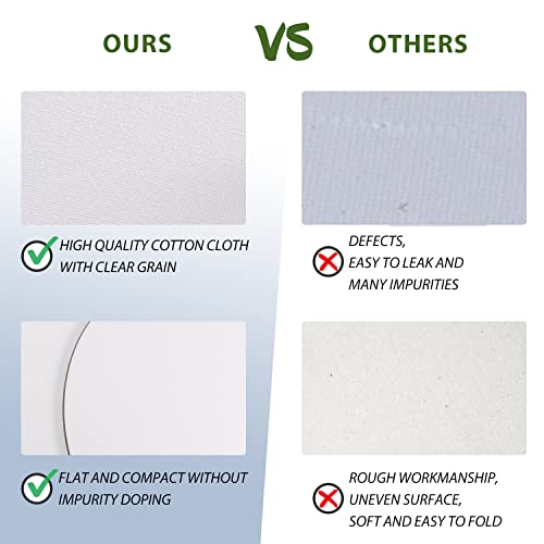 30 Packs Canvases for Painting with Palettes Mini Easels Sponges, Painting Canvas Panels Bulk for Oil Watercolor Hexagon Round Rectangle 8x10 Small PHUNTTEK