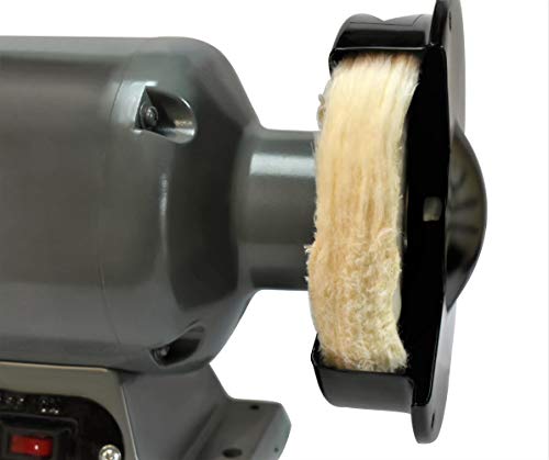 LINE10 Tools Buffing Wheel for Bench Grinder, Set of 2, 6 Inch, Yellow Firm and White Soft, Extra Thick LINE10 Tools