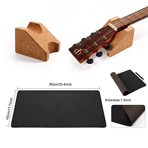 Guitar Repairing Maintenance Tool Kit with Guitar Neck Rest Cradle and Instrument Mat for Guitar Workstation, Acoustic Guitar Electric Guitar Ukulele Tallew