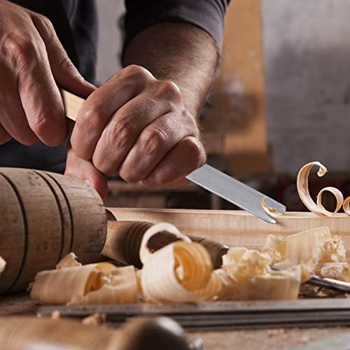 8Pcs Wood Lathe Tools, Professional Wood Turning Tools for Lathe Chisel Set with 2 Skew 1 Spear Point 1 Parting 1 Round Nose 3 Gouge Tools for TVlifams