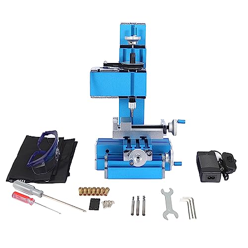 Universal Mini Metal Milling Machine Motorized Metalworking DIY Tool Benchtop Woodworking for Hobby Science Education Modelmaking W10004M AC100V~240V Jianyana