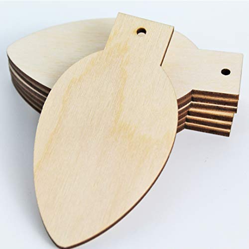 Ornament Light Bulb Cut Out Christmas Unfinished Wood Laser Cut Out Cutout Shape Crafts Sign DIY Ready to Paint or Stain Texan Wood Crafts
