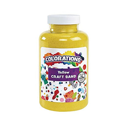Colorations CSYE Colorful Craft Sand, Yellow - 22 oz.