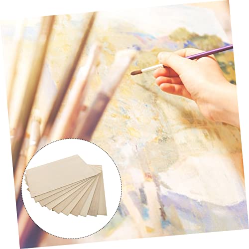 KALLORY 10pcs Board Wood Panels for Crafts Unfinished Wood Plaques Decorative Plywood Plywood Unpainted Wood Ornament Thin Wood Hand Decor Pyrograph KALLORY