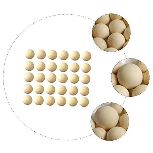 SEWACC 60PCS Wooden Beads Small Wooden Balls Wooden Balls for Crafts paintable Wooden no Hole Wood Beads Round Wood Balls Unfinished Wood Beads gnome SEWACC