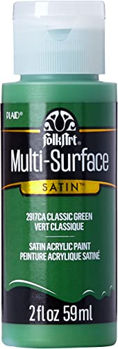 FolkArt Multi-Surface Paint in Assorted Colors (2 oz), 2917, Classic Green FolkArt