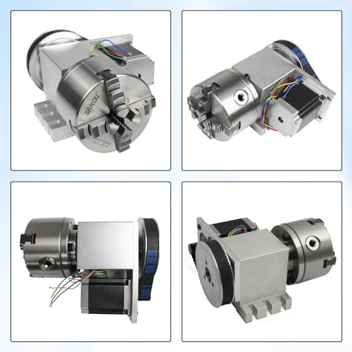 CNCTOPBAOS K12-100mm CNC Router Milling Machine Rotational Axis 4th Axis A axis Rotary Table A axis 100mm 4 jaw chuck dividing head,MT2 65mm CNCTOPBAOS