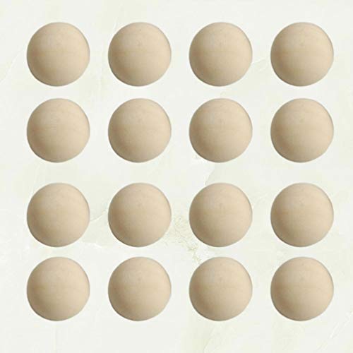 SUPVOX 20pcs Split Wood Balls Unfinished Half Wooden Balls to Paint DIY Christmas Ornament Crafts 40mm SUPVOX