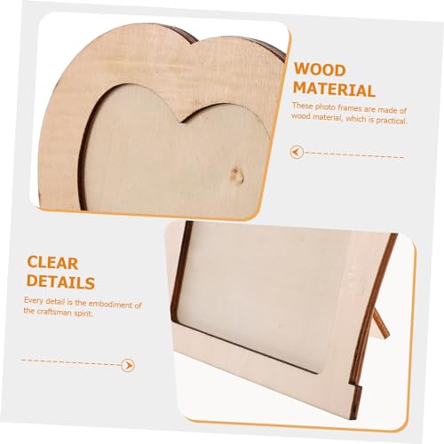 BESPORTBLE 2pcs Blank Wooden Picture Frame Wooden Photo Frame Wood Photo Frame Unfinished Picture Frame Wooden DIY Photo Frame DIY Picture Frame BESPORTBLE