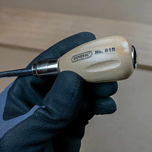 General Tools Scratch Awl Tool with Hardwood Handle - Scribe, Layout Work, & Piercing Wood - Alloy Steel Blade General Tools