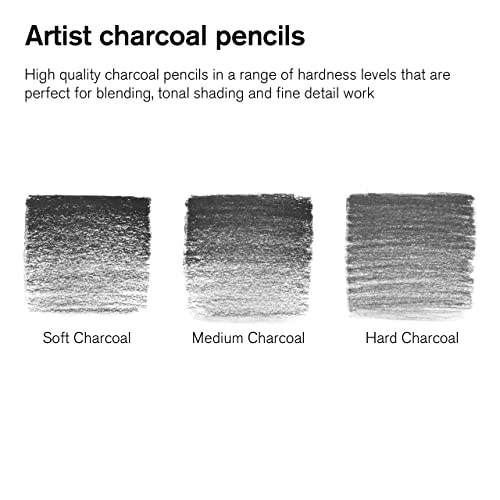 Winsor & Newton 0490025 Studio Collection, 6 Count (Pack of 1), Charcoal Pencils Winsor & Newton