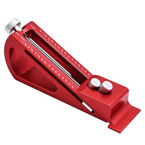 Adjustable Setup Block Height Gauge, Kingson Aluminum Precision Woodworking Tools for Router and Table Saw Accessories, 1/64" up to 1-1/16" Range, Kingson