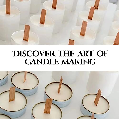 200PCS Wicks Wooden Set for Candles – 100 Wooden Wicks and 100 Candle Wick Clips for Candle Making Supplies Wood Candle Wicks for Soy Wax Wood Wicks YARRD