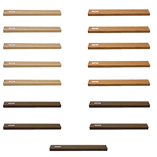 Exotic Wood Zone's 3/4" x 2" x 24" Combination of 5 Walnut, 5 Cherry, and 5 Maple - 15 Boards per Box Exotic Wood Zone