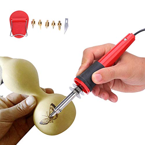 Wood Burning Tool, Electric Soldering Iron Set Wood Burning Pen Engraving Carving Pyrography Tool 40W for DIY Enthusiasts(AC110V-US Plug) Kuuleyn