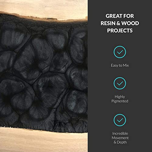 MEYSPRING Charcoal Black Mica Powder for Epoxy Resin - 50 Grams - Great for Resin Art and UV Resin - Epoxy Resin Color Pigment MEYSPRING