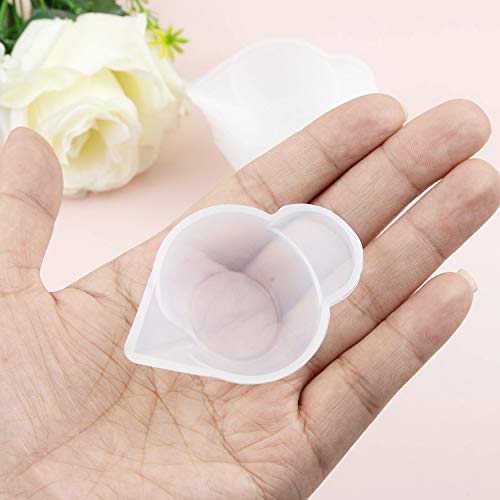 AUEAR, 10 Pack Silicone Mold Cup Dispenser Mini Measuring Mixing Cup for DIY Jewelry Making Epoxy Resin Craft AUEAR