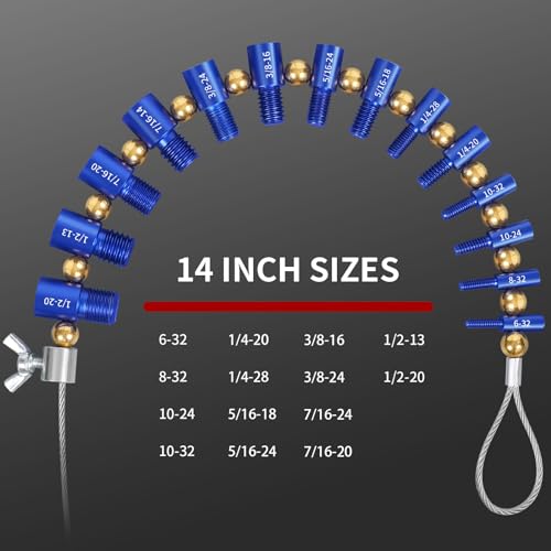 EAWONGEE Nut and Bolt Thread Checker Detachable Nut and Bolt Size Gauge Thread Gauge Suitable for Detecting Fixed Bolts or Threaded Holes in Enclosed EAWONGEE