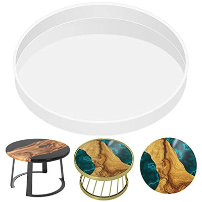 Sntieecr 24 Inch Resin Table Molds, Large Round Epoxy Table Mold for Charcuterie Board, River Coffee Table, DIY Art Home Decoration