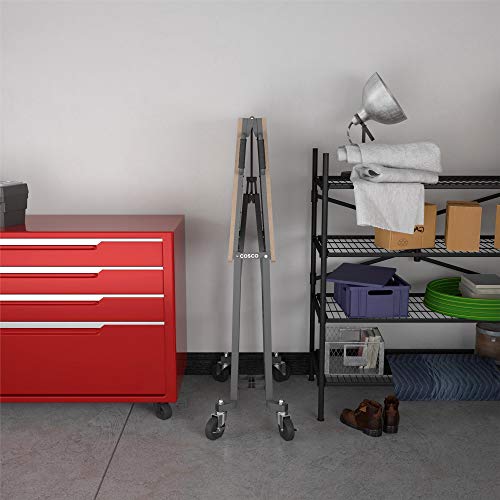 CoscoProducts 66720DKG1E COSCO Smartfold Portable Folding MDF Work top (Gray, 350 pounds) Workbench Desk, Tan CoscoProducts