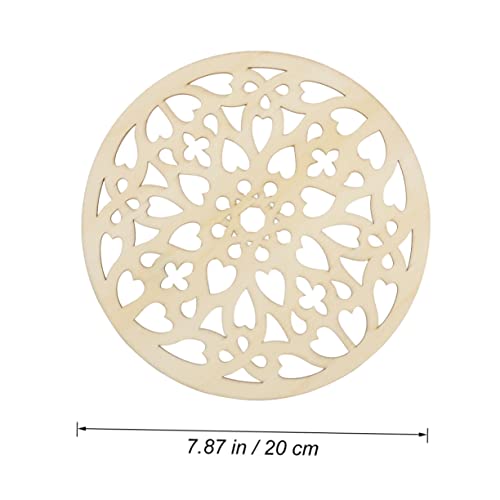 DIY Wooden Embellishment Christmas Wooden Pendant Christmas Gift Tags Hanging Unfinished Cutouts Round Rustic Pendant Unfinished Woods Chips Wooden CIMAXIC